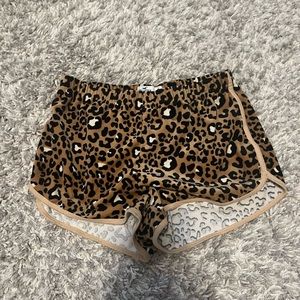 Lightly worn hollister cheetah pajama shorts